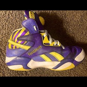 Size 9 Men’s Purple & Yellow Shaq’s Reebok Pumps